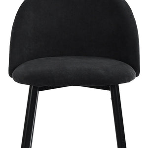 Set of Two 26" Blue And Black Fabric And Steel Low Back Counter Height Bar Chairs