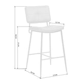 Set of Two Green and Black Manufactured Wood and Steel Low Back Bar Height Bar Chairs