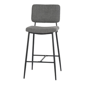 Set of Two Green and Black Manufactured Wood and Steel Low Back Bar Height Bar Chairs