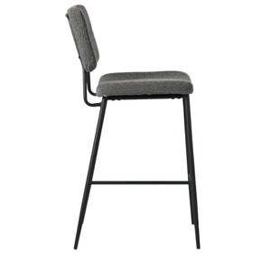 Set of Two Green and Black Manufactured Wood and Steel Low Back Bar Height Bar Chairs