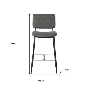 Set of Two Green and Black Manufactured Wood and Steel Low Back Bar Height Bar Chairs