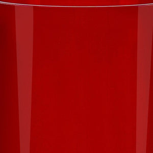 11" Red Crystal Glass Cylinder Table Vase