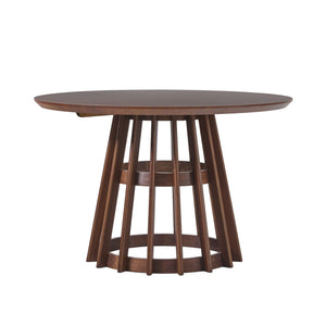 Round Dining Table With Pedestal Base - Brown by Couch.com