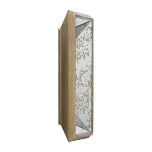 12" Silver Metal Framed Antiqued Glass Accent Mirror