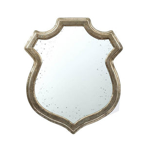 24" Silver Solid Wood Abstract Framed Accent Mirror