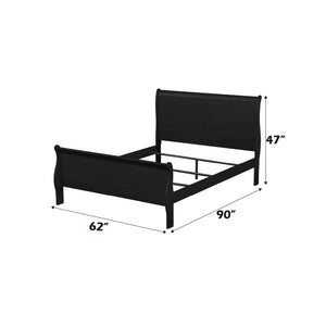 Louis Philippe Sleigh Style Bed