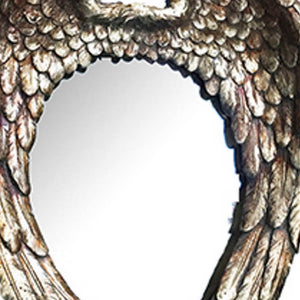 22" Antiqued Gold Heart Resin Framed Accent Mirror