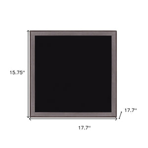 18" Black Square Glass Outdoor Side Table