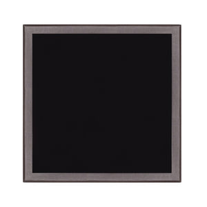 18" Black Square Glass Outdoor Side Table