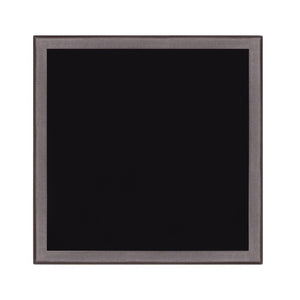 18" Black Square Glass Outdoor Side Table