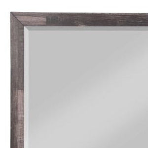 36" Brown Wood Framed Mounted Dresser Mirror
