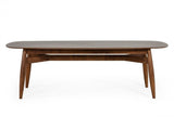 95" Brown Solid Wood Dining Table