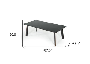 87" Ebony Dining Table