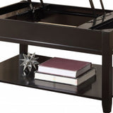 40" Black Wood Lift Top Coffee Table