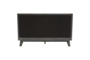 Gray Wood And Linen Queen Bed Frame