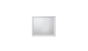 35" White Square Wood Framed Mounted Dresser Mirror