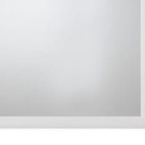 35" White Square Wood Framed Mounted Dresser Mirror