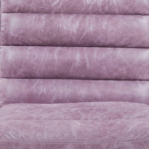 22" Wisteria and Steel Blue Top Grain Leather Ikat Side Chair