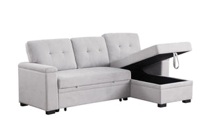 Lucca II - 84.5"W Reversible Sleeper Sectional Sofa with Storage Chaise by Couch.com