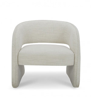 31" Cream Upholstered Arm Chair