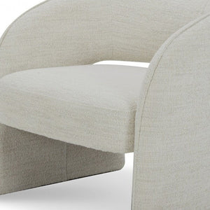 31" Cream Upholstered Arm Chair