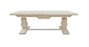 90" Light Brown Rectangular Solid Wood Butterfly Leaf Dining Table