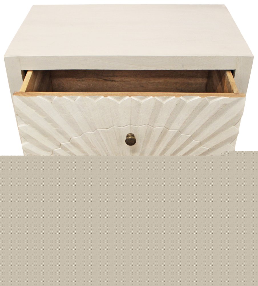 30" Ivory Two Drawer Nightstand