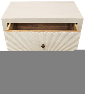 30" Ivory Two Drawer Nightstand