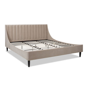 Aspen - Vertical Tufted Modern Headboard Platform Bed Set by Couch.com