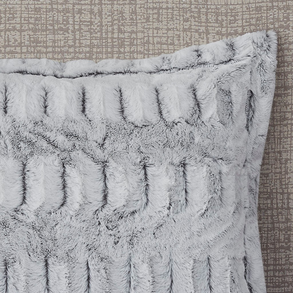 Twin/Twin XL Back Print Long Fur Comforter Mini Set
