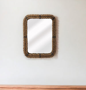 25" Brown Framed Accent Mirror