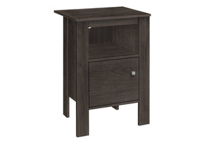 24" Brown Wood Nightstand