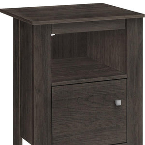24" Brown Wood Nightstand