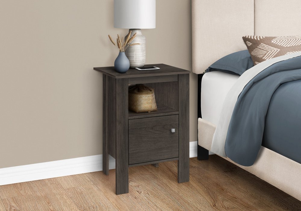 24" Brown Wood Nightstand