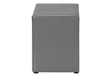 21" Gray Wood Two Drawer Nightstand