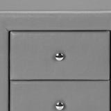 21" Gray Wood Two Drawer Nightstand