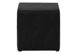 21" Black Wood Two Drawer Nightstand