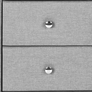 21" Gray Wood Two Drawer Nightstand