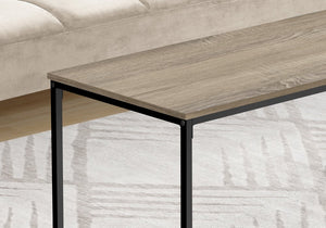 40" Taupe And Black Metal Coffee Table