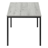 40" Gray And Black Wood And Metal Coffee Table