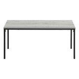 40" Gray And Black Wood And Metal Coffee Table