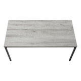 40" Gray And Black Wood And Metal Coffee Table