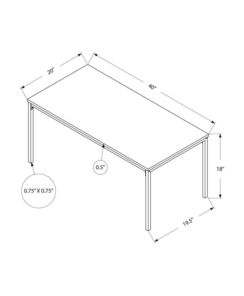 40" Gray And Black Wood And Metal Coffee Table