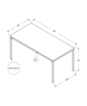 40" Gray And Black Wood And Metal Coffee Table
