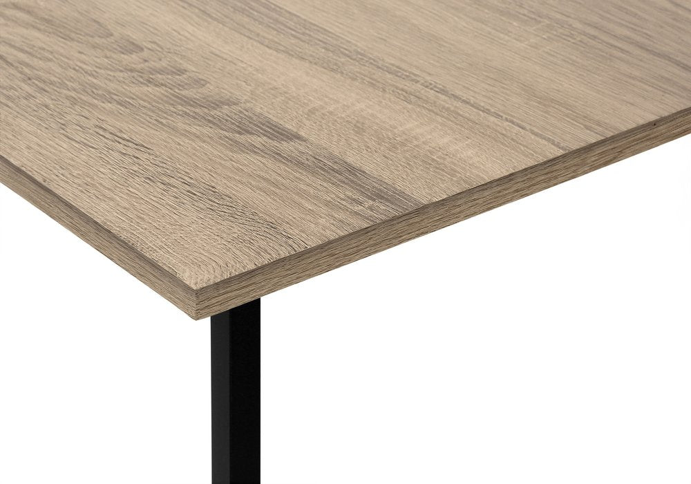 40" Taupe And Black Metal Coffee Table