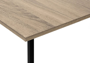 40" Taupe And Black Metal Coffee Table
