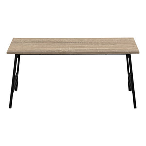 40" Taupe And Black Metal Coffee Table