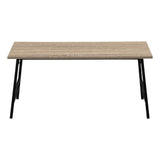 40" Taupe And Black Metal Coffee Table