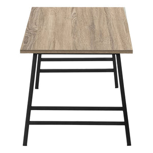 40" Taupe And Black Metal Coffee Table