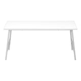 40" White And Silver Wood And Metal Coffee Table